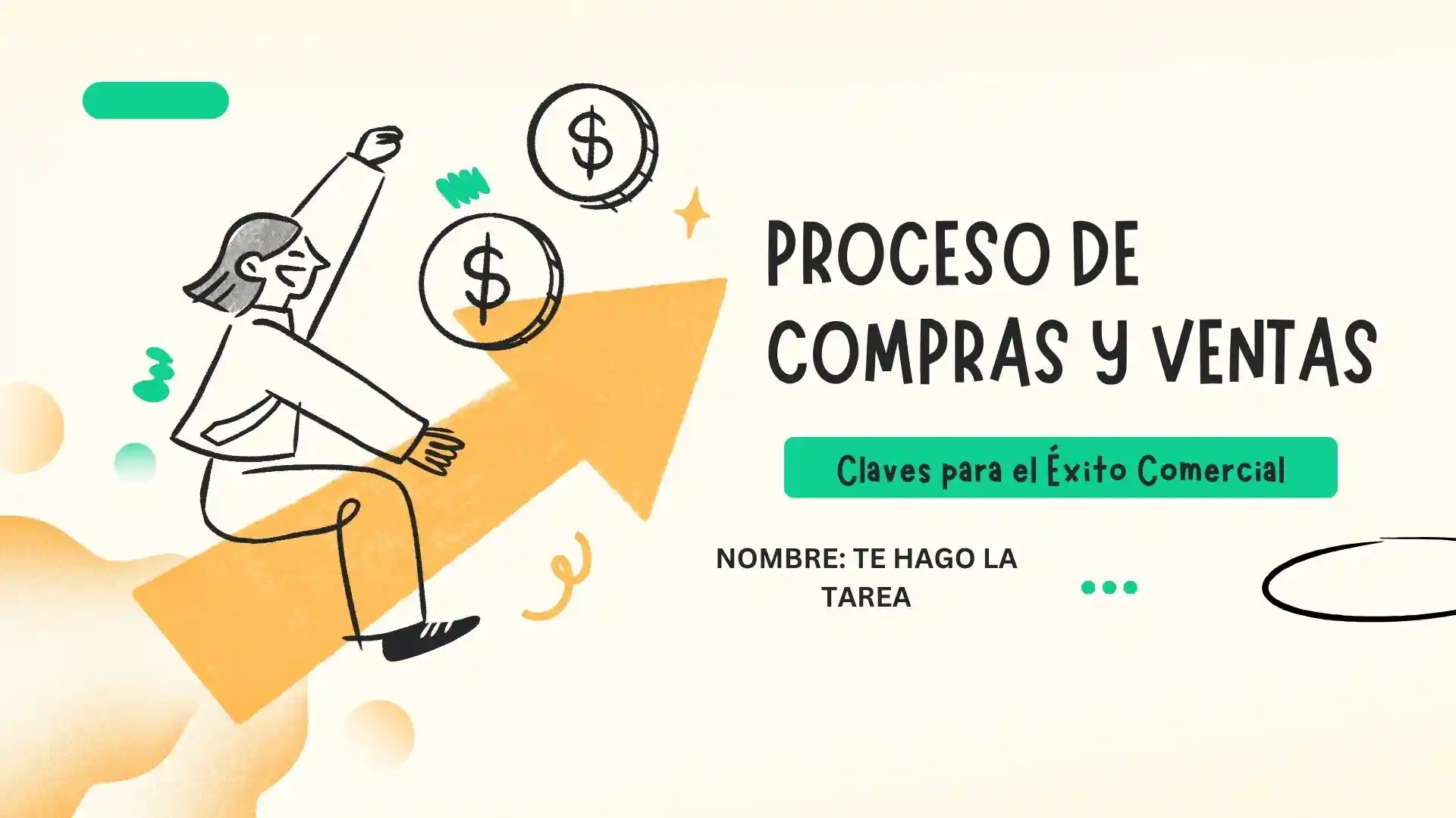 Portada de presentación proceso de compras y ventas en una empresa