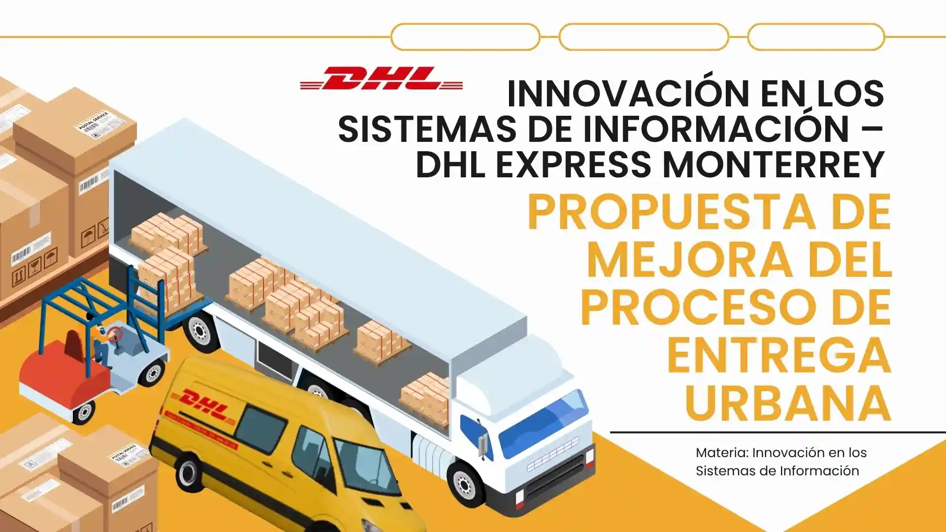 Portada de presentación mejora del proceso de entrega urbana DHL