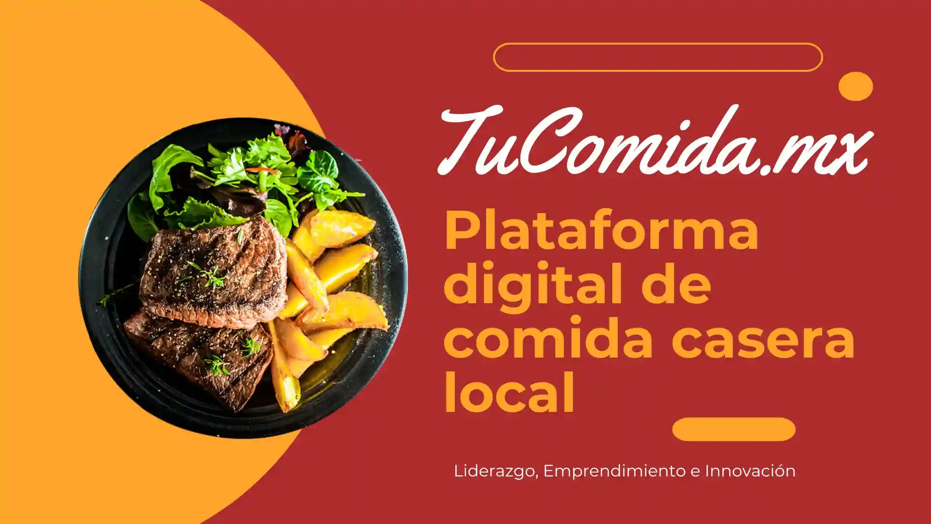 Portada de presentación Tucomida.mx plataforma digital de comida casera