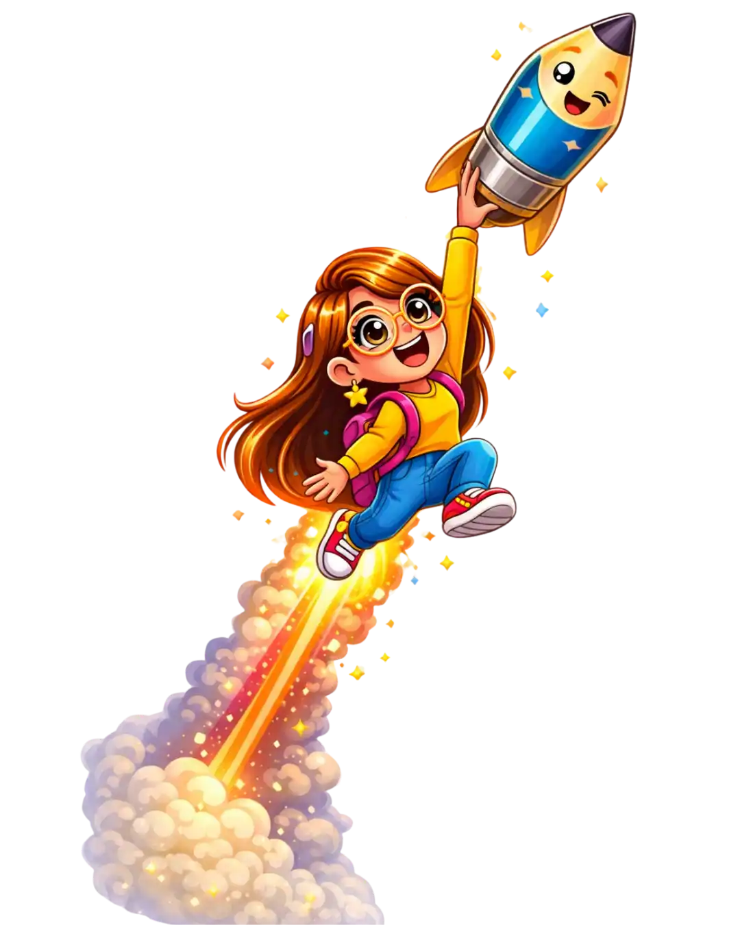 Personaje con cohete